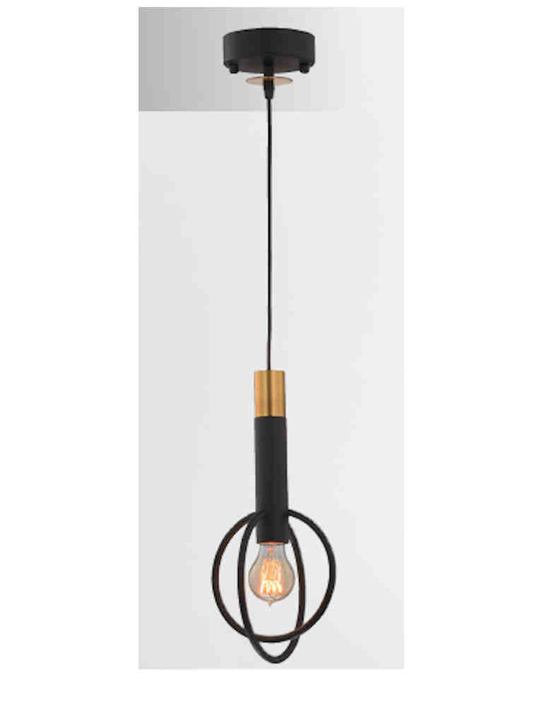 黑金屬造型單燈吊燈