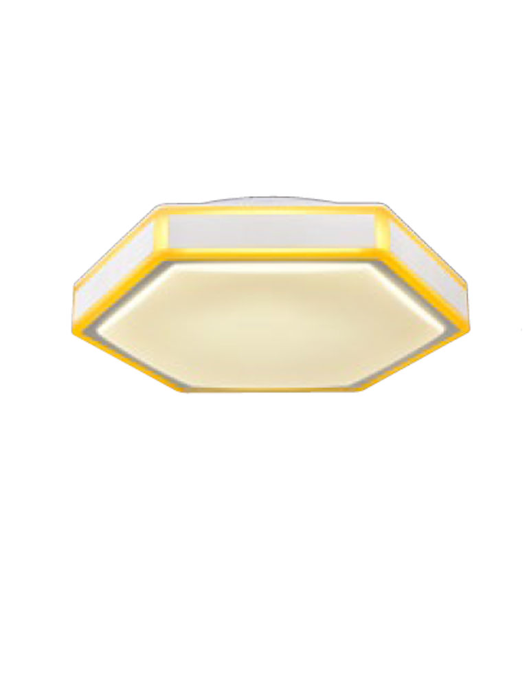 六角型造型5+1燈吸頂燈(黃色)