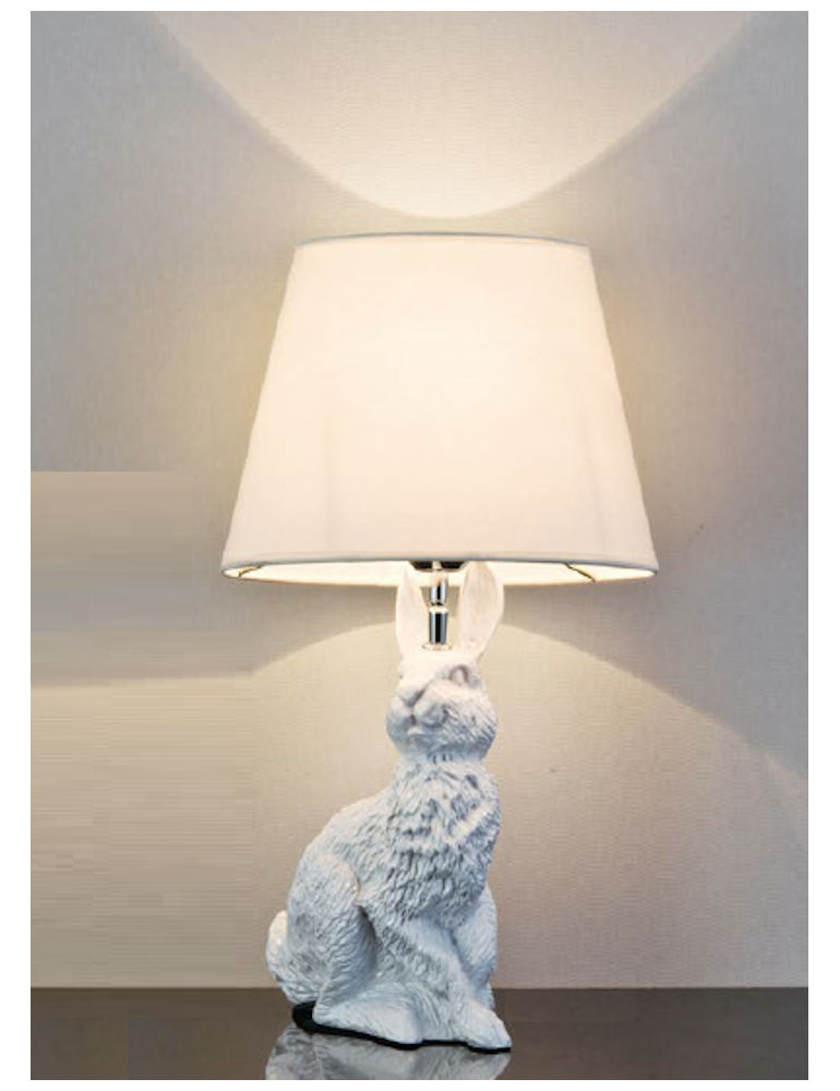 兔子造型單燈檯燈(白色)