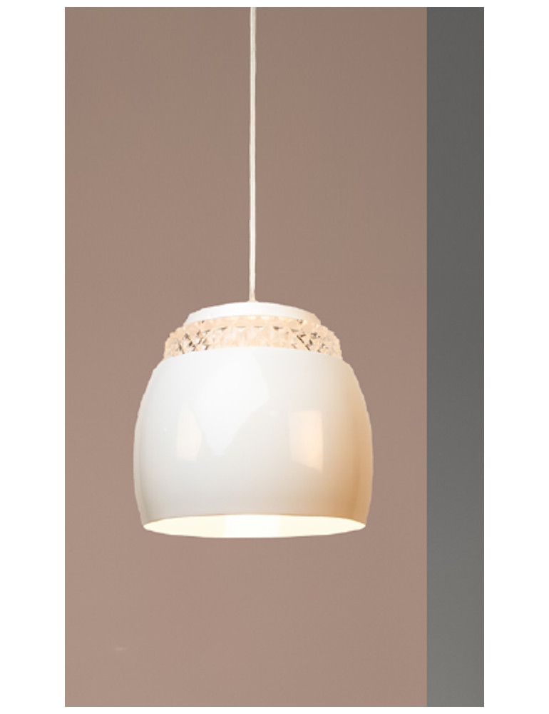 子澄燈飾-玻璃燈罩造型單燈吊燈(白色)