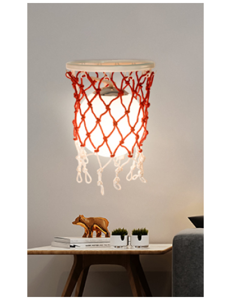 子澄燈飾-籃網造型單燈壁燈(白色)